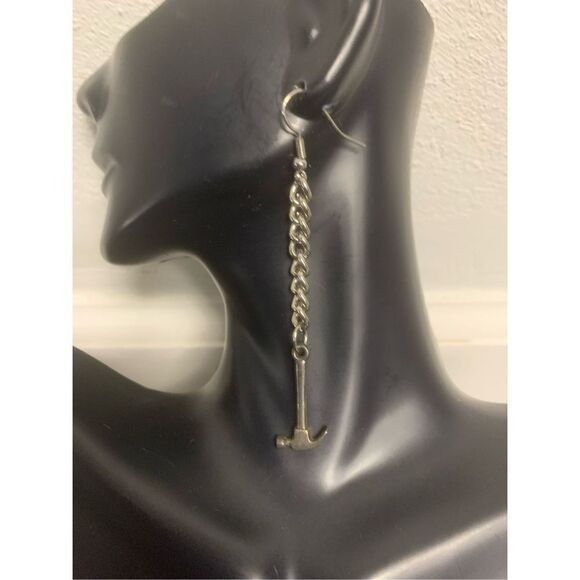 Hammer Dangle Earrings - Picture 2 of 3